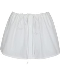 Miss Circle New York - Wavie Cotton Poplin Adjustable Tie Skort - Lyst