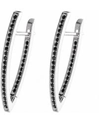 Bellus Domina - Sterling Geometric Earrings With Cubic Zirconia - Lyst