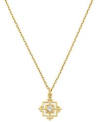 Zoe & Morgan - Centred Necklace Zircon - Lyst
