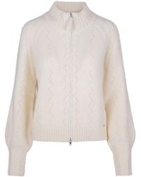 tirillm - Mathea Lace Knitted Mohair Cardigan With Zipper - Lyst