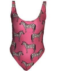 Brasini Swimwear - Laguna High Cut One Piece Swimsuit With Mesh Sides - Lyst