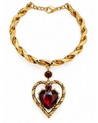 Vstyle - Ruby Sacred Heart Statement Choker - Lyst