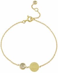 Auree - Bali 9ct Gold April Birthstone Bracelet White Topaz - Lyst