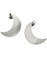 Zula Jewelry + Design - Crescent Moon Stud Earrings Large - Lyst