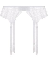 Journelle - Allegra Suspender Belt Blanc - Lyst