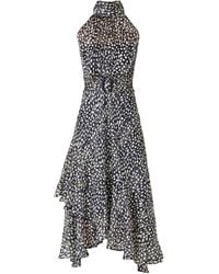 SACHA DRAKE - Austen Chiffon Halter Midi Dress - Lyst