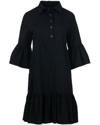 Conquista - Bell Sleeve Dress With Ruffle Hem - Lyst