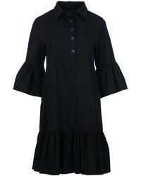 Conquista - Bell Sleeve Dress With Ruffle Hem - Lyst
