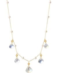 Katy Faye - Neutrals Vida Moonstone Necklace - Lyst
