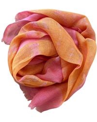 Heritagemoda - Handmade Tie-Dye And Linen Scarf - Lyst