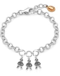 Unaloe - Adjustable Mom Bracelet With Three Baby Charms, Perfect Gift For Moms And Families - Lyst