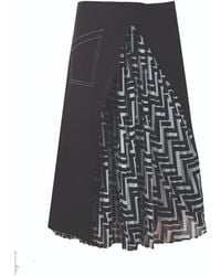 Mirimalist - Zigzag Pleated Midi Skirt - Lyst