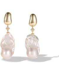 Classicharms - Doris Vermeil Large Natural Baroque Pearl Drop Earrings - Lyst