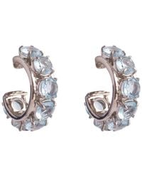 Bounkit - Alyson Hoops Quartz Pierced - Lyst