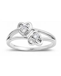 Kylie Harper - Swirling Double Heart Ring - Lyst