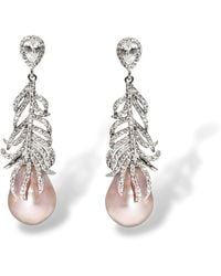 Ninemoo - Feather Baroque Pearl Earrings - Lyst