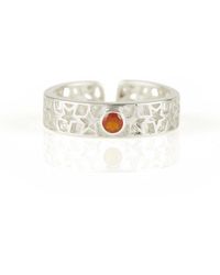 Charlotte's Web Jewellery - Amber Star Silver Adjustable Midi Ring Or Toe Ring - Lyst