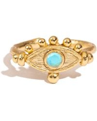 Ebru Jewelry - Mystic Evil Eye Adjustable Band Ring - Lyst