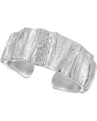 Janus Edinburgh - Galloway Sterling Rocky Texture Chunky Ring - Lyst