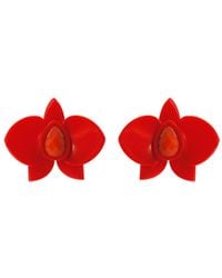 Gissa Bicalho - Acrylic Handmade Earring Xs Orchid - Lyst