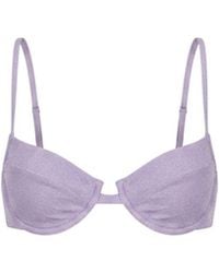 Veroni Swim - Allura Lurex Bikini Top - Lyst