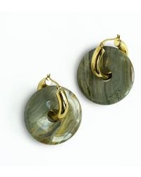 Edgar Navarro Jewelry - Neutrals Edgar Navarro Picture Jasper Hoop Earrings - Lyst