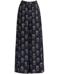 Julia Allert - Art Print Wide-Leg Palazzo Trousers – - Lyst