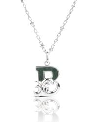 Kasun - Solid B Initial Necklace With Marble - Lyst