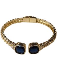 Saachi - Gemstone Bangle Metal Bracelet - Lyst