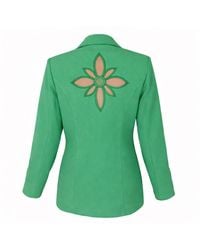 Lalipop Design - Tailored Blazer Jacket With Embroidery & Lazer Cut Details - Lyst
