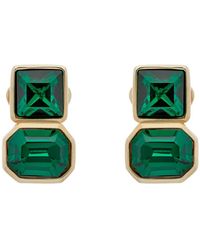 Emma Holland Jewellery - Gold & Emerald Crystal Clip Earrings - Lyst
