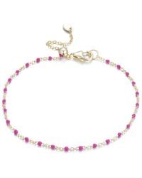 KAMARIA - Enamel Beaded Chain Bracelet - Lyst