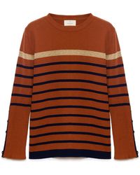 Peraluna - Monroe Striped Glittered Knit Jumper - Lyst