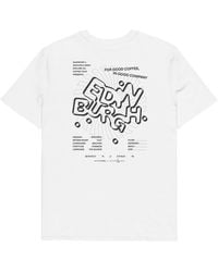 Anchor and Crew - Gustatory Edinburgh Coffee Scene Organic Cotton Embroidered T-Shirt - Lyst