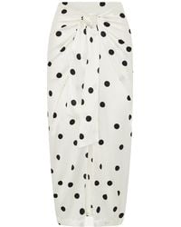 The Summer Edit - Noa Silk Skirt - Lyst