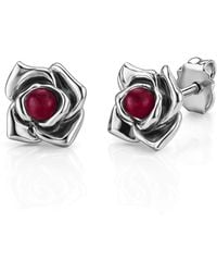 Unaloe - Ruby Floral Lobe Earrings Sterling – Luxury Jewelry For - Lyst