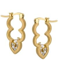 Claire Hill Designs - Sparkly Cloud Hoop Earrings - Lyst