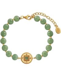 Karma and Luck - Golden Fortune Jade Lucky Coin Bracelet - Lyst