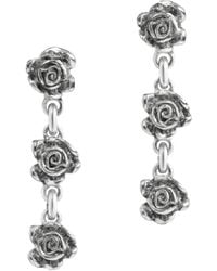 Unaloe - Records Sterling Rose Drop Earrings – Earrings For - Lyst
