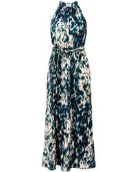 Oh!Zuza - Neutrals Echo Satin Viscose Maxi Dress With Belt - Lyst