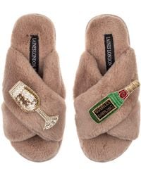Laines London - Classic Laines Slippers With Bubbles Darling Brooches - Lyst