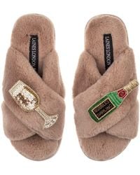 Laines London - Classic Laines Slippers With Bubbles Darling Brooches - Lyst
