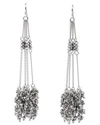 Saachi - Cluster Drop Chain Earrings - Lyst