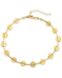 The Pheia - Textured Disc Anklet - Lyst