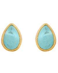 Opium Jewels - Tiny Teardrop Studs - Lyst