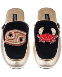 Laines London - Classic Mules With Cancer Zodiac Brooches - Lyst