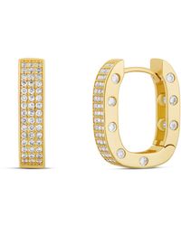 SHYMI - Chunky Pave Horseshoe Hoops - Lyst