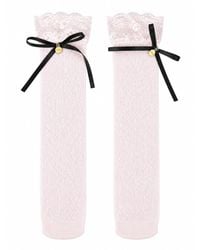 ADIBA - Blush Noir Lace Charm Socks - Lyst
