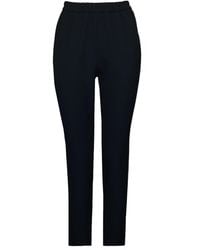 2KStyle - Bron Cropped Elasticated Straight-Leg Crepe Pants - Lyst