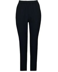 2KStyle - Bron Cropped Elasticated Straight-Leg Crepe Pants - Lyst
